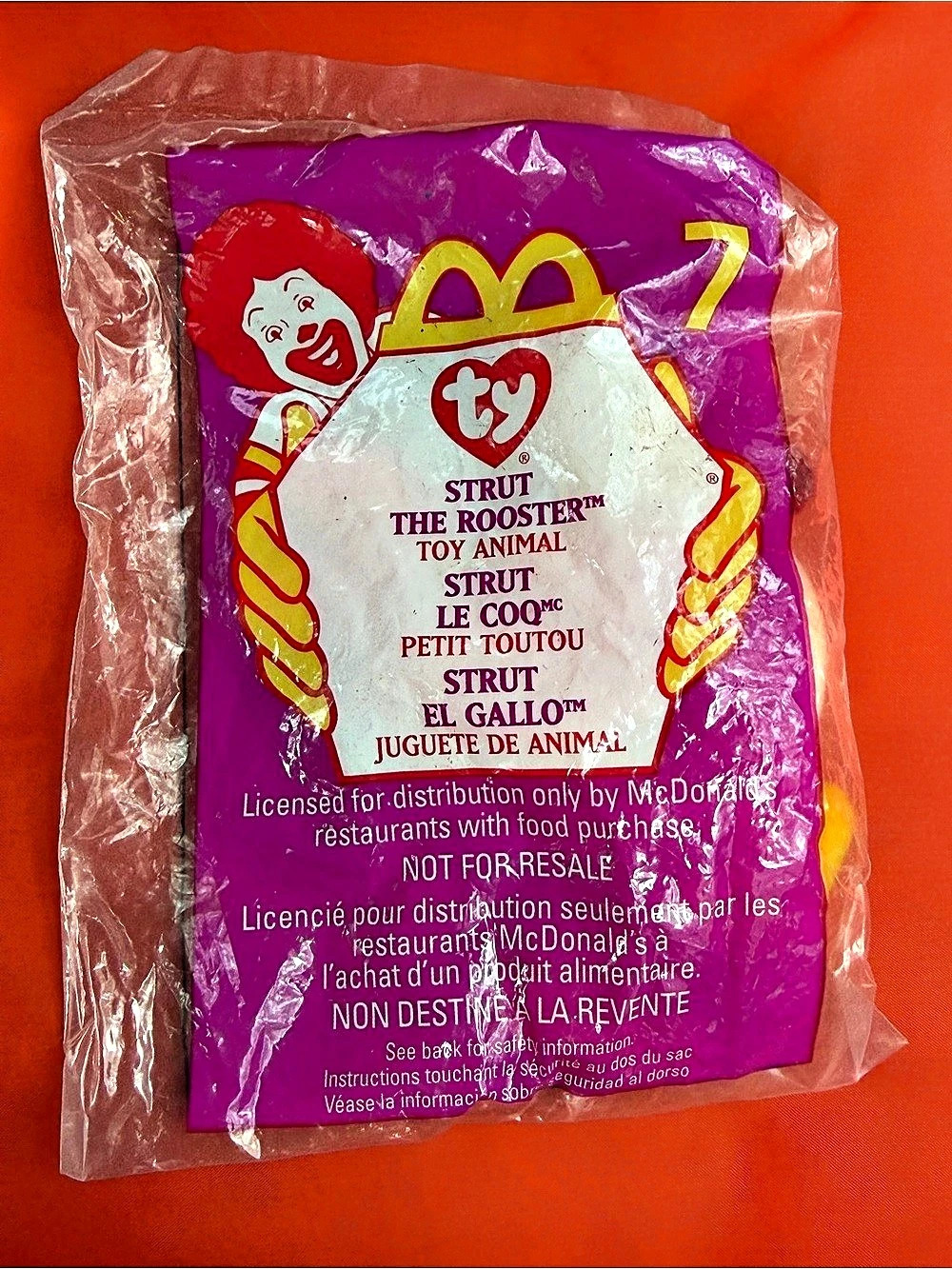 McDonald's Strut the Rooster Plush Toy Beanie Baby Sealed NWT
